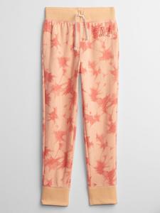 Детские спортивные штаны из батика с логотипом Gap, оранжевый