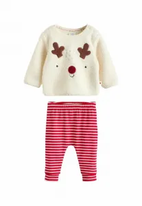 Флисовый джемпер стандартного кроя Next, Neutral Reindeer