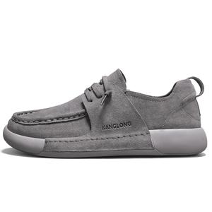 KANGLONG Нескользящие легкие мужские кэжуал лоу-топы графитово-серые, цвет Graphite Gray