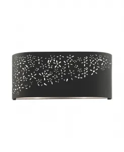 Настенный светильник Noria с двумя плафонами для ванной комнаты Livex, черный