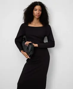 Приталенное драпированное платье Adolfo Dominguez, черный