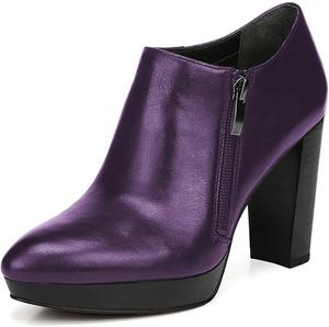 Женские модные ботильоны XYD с массивным каблуком и платформой, зауженный носок, боковая молния, обувь для вечеринок и работы, Purple