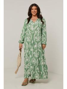 Длинное платье Curvy Lady, зеленый