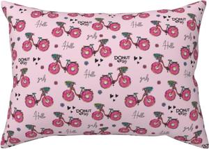 Pevtufa Подушка с принтом велосипеда на пончиковых колесах Bike With Donut Wheels