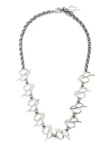 Колье с логотипом BLUMARINE, серебряный
