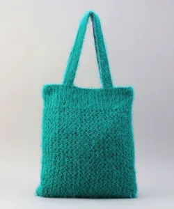 Вязаная сумка-шоппер из перьевой сетки Coen, цвет Kelly