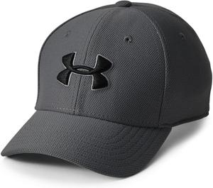 Бейсболка Under Armour Boys' Heathered Blitzing 3.0, Black/ Steel/ Stealth Gray