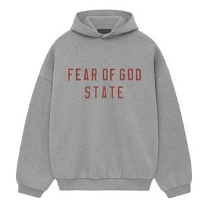 Толстовка ss25 fleece hoodie Fear Of God Essentials, серый