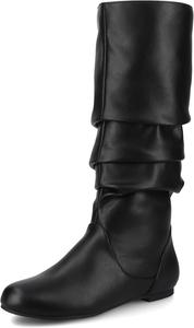 Женские ботинки Journee Jayne с круглым носком Journee Collection, Black Wide Width Wide Calf