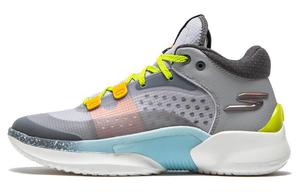 Баскетбольные кроссовки SKX RESAGRIP мужские высокие серые/желтые Skechers