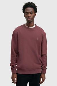 Толстовка из хлопка RAVEN CREW AllSaints, бордовый