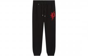 PHILIPP PLEIN Вязаные спортивные штаны мужские Black Moderate Cuffed
