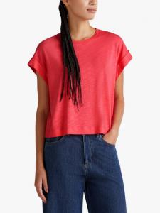 Футболка с круглым вырезом из хлопковой смеси Benetton, Cyclamen