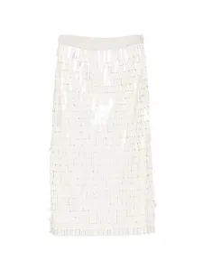 Юбка с бахромой Circus Hotel, белый