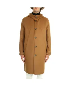 Элегантное шерстяное пальто nocciola Paolo Pecora, коричневый