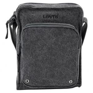 Левис Хлопковая сумка через плечо Маленький размер Мужская Тёмно-серая Levis