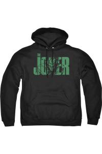 Бэтмен Джокер Текст на черном взрослом толстовке с капюшоном / Толстовка с капюшоном Gildan