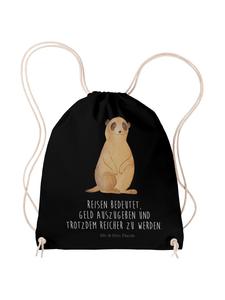 Сумка-шоппер с рисунком суриката и надписью черного цвета Mr. & Mrs. Panda