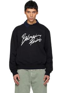 Balmain Черная толстовка «Balmain Paris»
