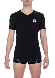 Черная хлопковая мужская футболка Bikkembergs