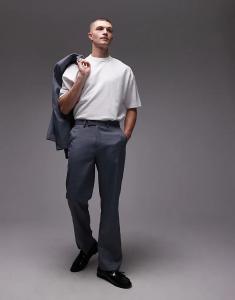 Прямые брюки Topman синего цвета