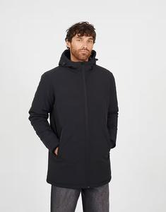 Стеганая парка из мягкой ткани с капюшоном черного цвета Brave Soul