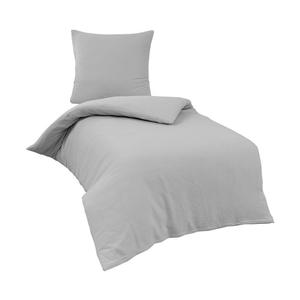 Муслиновое постельное белье Dream Sleep однотонное 240x220 см + 2x 80x80 см серебро Traumschlaf