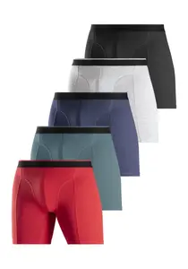 AUTHENTIC LE JOGGER Длинные боксеры (5 шт. в упаковке), с двухцветным тканым поясом и более длинными брючинами, синий