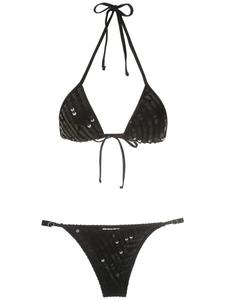 Бикини с треугольными чашками и пайетками Amir Slama, черный