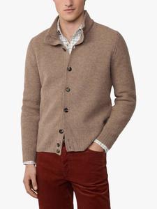 Кардиган с длинными рукавами из мериносовой шерсти Hackett London, Putty Beige