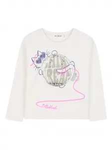 Футболка с длинными рукавами и принтом Billieblush, белый