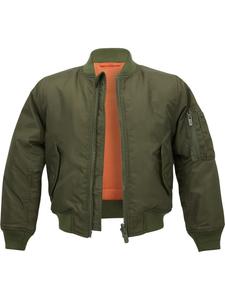 Brandit Детская куртка-бомбер "Kids Ma1 Jacket" зеленого цвета