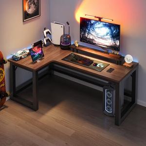 Игровой компьютерный стол Naijia с полкой, 120x80 см, левосторонний, цвет North American Black Walnut