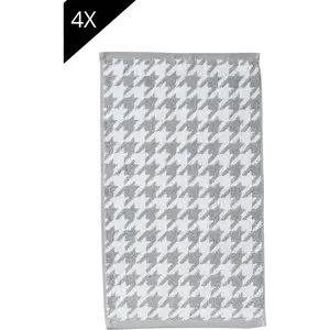 Набор полотенец Daily Shapes Bird Гостевые полотенца, жаккардовая ткань, современный узор Done., серебристо-серый/белый