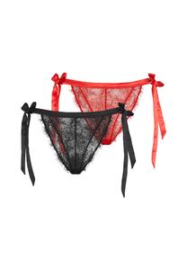 Трусики LSCN by LASCANA, красный/черный