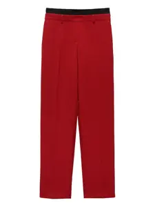 Брюки в клетку Msgm, красный