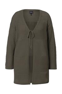 Вязаный кардиган Ulla Popken, оливковый