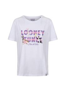 Футболка с изображением Луни Тюнз на которой изображены все ребята с красивым принтом Луни Тюнз Re:Covered, белый