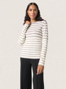 Джемпер в полоску с шипами Soaked In Luxury, цвет Porpoise/White