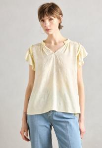 Блуза Mos Mosh VITO BLOUSE, Lemon Icing/Off-White