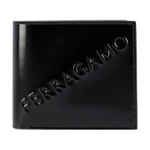 Ferragamo Кожаный кошелек для мужчин Black