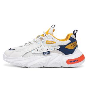 Дышащие и легкие низкие повседневные туфли для мужчин RENBEN, White Orange