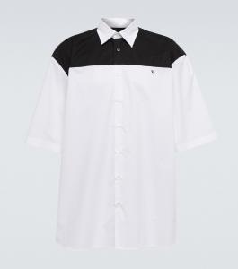 Хлопковая рубашка Raf Simons, White Black