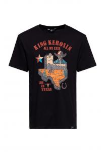 Футболка в винтажном стиле все мои бывшие живут в Техасе King Kerosin, черный