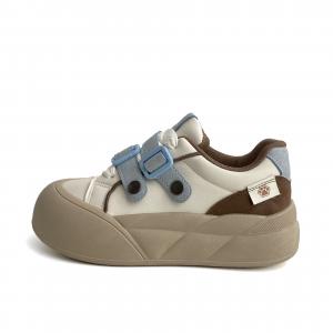 City camel Женские низкие скейтбордские кеды сине-коричневые, цвет Blue Brown