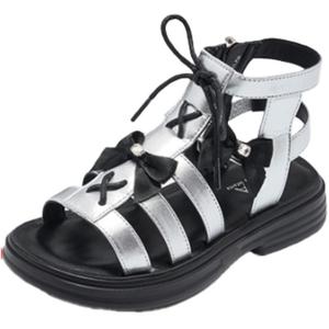 Детские сандалии с высоким берцем, противоскользящие и дышащие TATA, серебряный