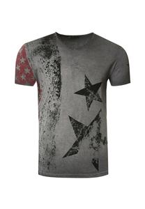 Футболка с V-образным вырезом RUSTY NEAL, антрацит