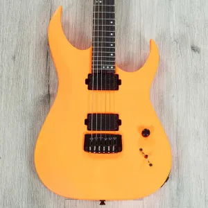Гитара Schecter USA Sunset Extreme, гриф из эбенового дерева Макассар, звукосниматели Apocalypse, сатиновая отделка неоново-оранжевого цвета