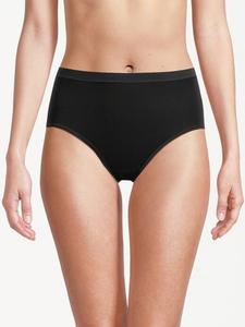 Трусы макси, 3 пары, в тонкую рубчику Con-Ta, черный
