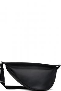 Большая черная сумка-банан с напуском The Row